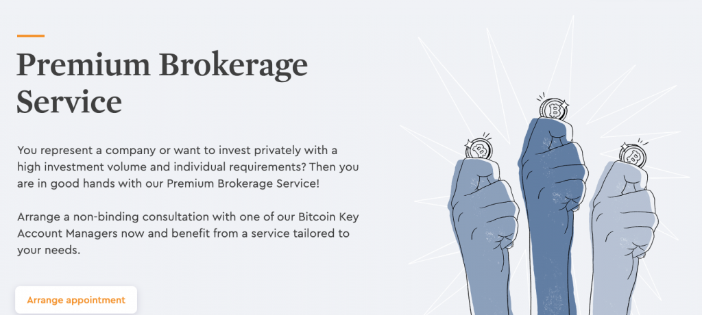  premium bitcoin brokerage service